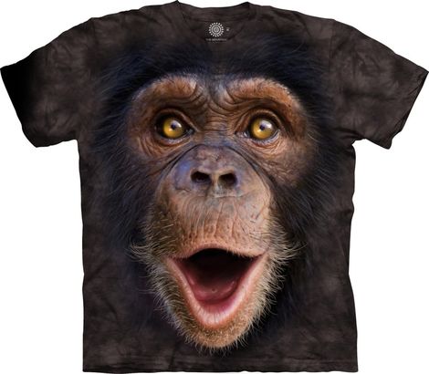 3D tričko Prekvapený šimpanz