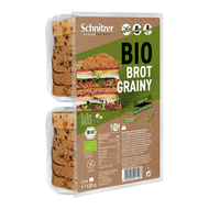 Bezlepkový viaczrnný chlieb krájaný Grainy bio 430g Schnitzer