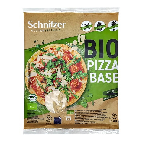 Bezlepkový základ na pizzu bio 100g Schnitzer