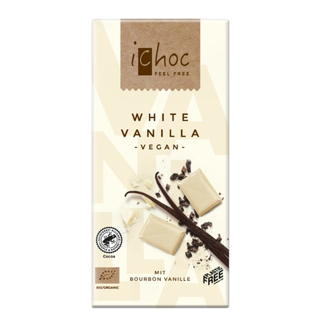 VYRADENE Biela čokoláda s vanilkou vegan bio 80g iChoc