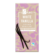 Biela čokoláda s vanilkou White Vanilla bio 80g iChoc