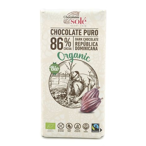 Bio fair trade horká čokoláda 86% 100g Chocolates Solé