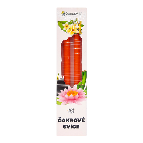 VYRADENE Čakrové sviečky 2. čakra (oranžová) krížová sakrálna 13mm SanusVia