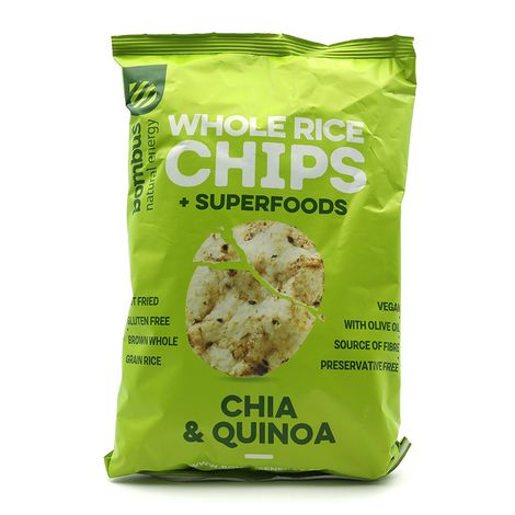 Celozrnné ryžové chipsy chia & quinoa 60g Bombus