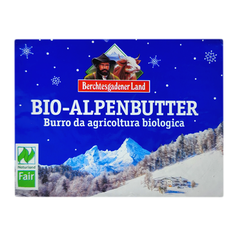 Čerstvé alpské maslo bio 250g Berchtesgadener Land
