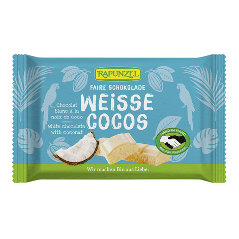 Čokoláda biela s kokosom bio fairtrade 100g Rapunzel