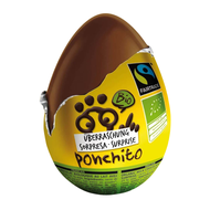 Čokoládové vajíčko s prekvapením fair trade bio 20g Ponchito