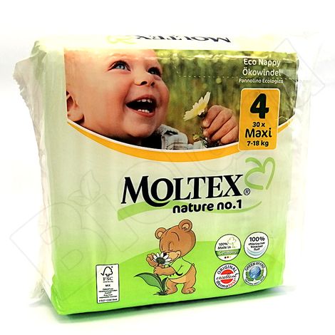 DOPREDAJ Ekologické plienky pre deti Maxi 4 (7-18 kg) Moltex