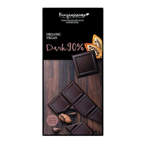 Horká čokoláda 90% bio 70g Benjamissimo