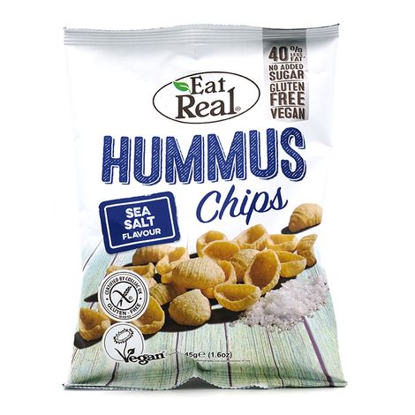 Hummus chipsy- morská soľ 45g Eat Real