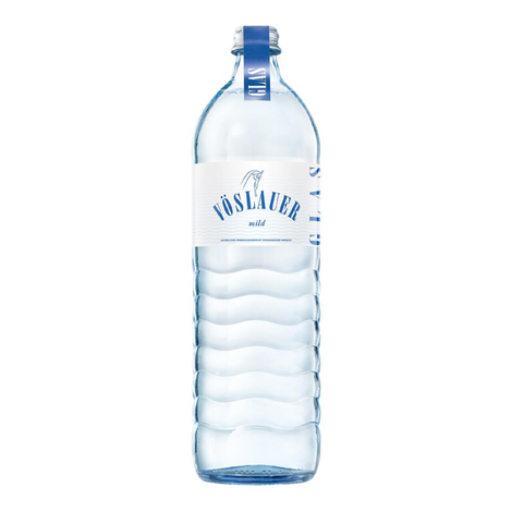 Jemne perlivá voda 1l sklo Vöslauer (vr. zálohy 0,15€)