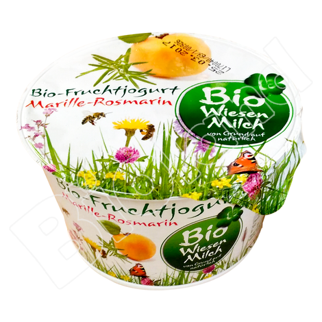 Vyradené Ovocný jogurt marhuľovo-rozmarínový 3,6% bio 180g Bio Wiesen Milch