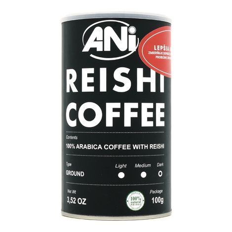 Reishi káva mletá plechovka 100g ANi