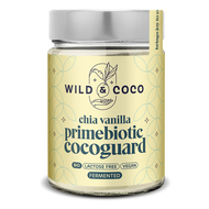 Kokosová alternatíva jogurtu Primebiotic Cocoguard chia a vanilka bio 300g Wild&Coco