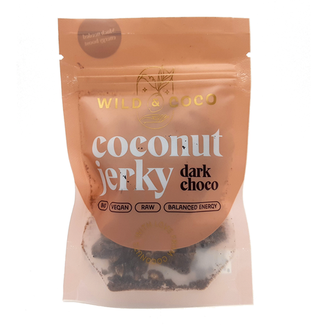 VYRADENE Kokosové jerky dark choco bio 25g Wild and Coco