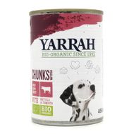 Kúsky hovädzieho mäsa v konzerve pre psov bio 405g Yarrah