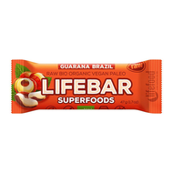Tyčinka Lifebar Superfoods brazil guarana para orechy raw bio 47g Lifefood