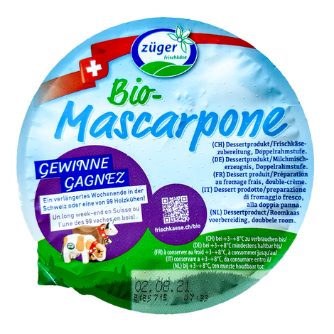 Mascarpone bio 250g Züger