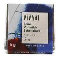 Mliečna mini čokoláda bio 5g Vivani