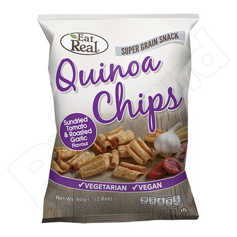 Quinoa chipsy s pečeným cesnakom a sušenými rajčinami Eat Real 30g Cofresh