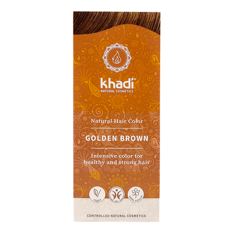 Rastlinná farba na vlasy zlatá hnedá 100g Khadi