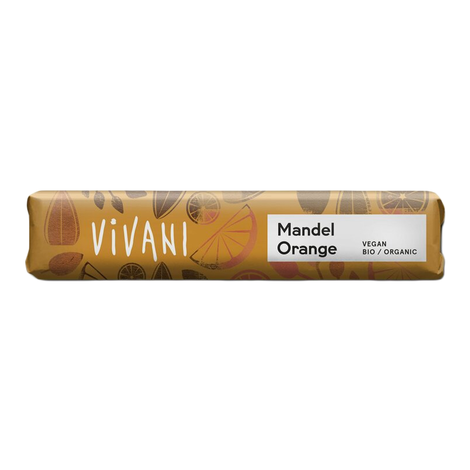 Ryžová čokoláda pomarančová s mandľami bio 35g Vivani
