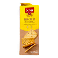 Snackers bezlepkové slané krekry 115g Schär 