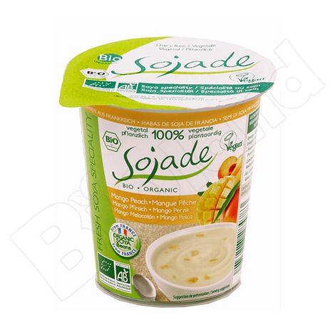Vyradené Sójový jogurt mango-broskyňa 125g Sojade