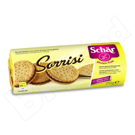VYRADENE Sorrisi bezlepkové sušienky s mliečnou náplňou 250g Schär