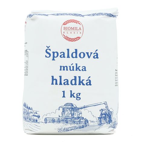 TOP CENA Špaldová múka hladká biela konv. 1kg Biomila