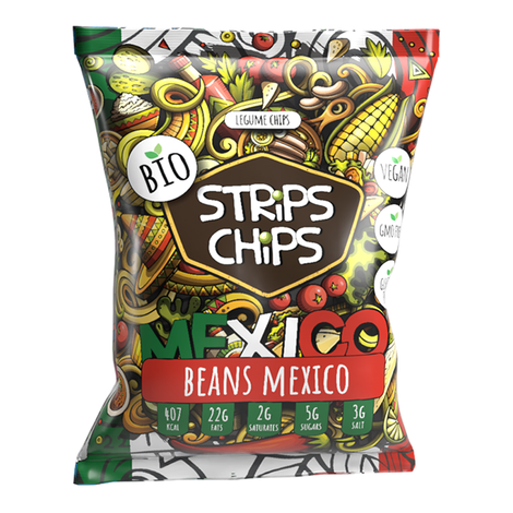 Fazuľové čipsy Beans Mexiko bio 90g Lomeo