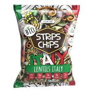 Šošovicové čipsy Strips Chips Lentils Italy bio 90g Lomeo