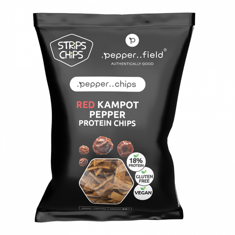 Strukovinový snack Strips Chips Red Kampot Pepper 80g Lomeo