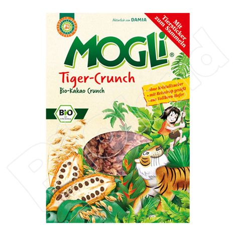 Vyradené Detské kakaové pražené müsli Tiger bio 400g Mogli