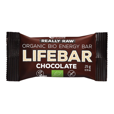 Tyčinka Lifebar čokoládová Really Raw bio 25g Lifefood