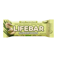 Tyčinka Lifebar Superfoods pistáciová s chia raw bio 47g Lifefood