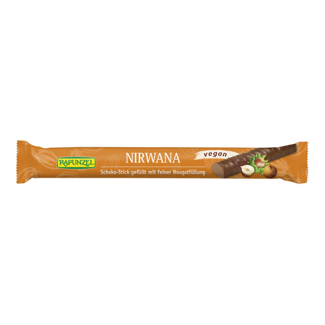 Vegánska čokoládovo-nugátová tyčinka Nirwana bio 22g Rapunzel