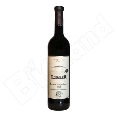 Víno červené Roesler, neskorý zber 2013 bio 750ml Fergam 2013