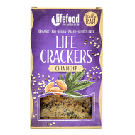 Krekry Life Crackers konopné s chia raw bio 90g Lifefood