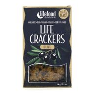 Krekry Life Crackers olivové raw bio 90g Lifefood