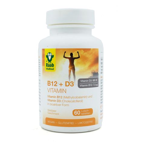 Vitamín B12+D3 60 tab. Raab Vital
