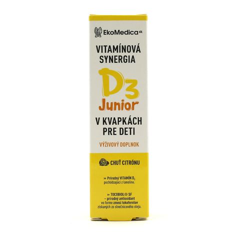 Vitamín D3 Junior pre deti v kvapkách 30ml Ekomedica