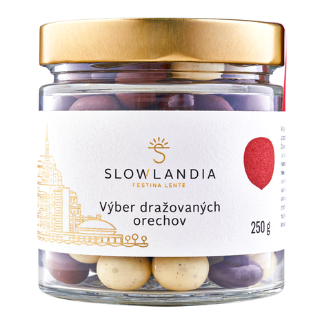 Výber dražovaných orechov v čokoláde 250g Slowlandia