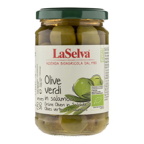 Zelené olivy v náleve bio 310g LaSelva